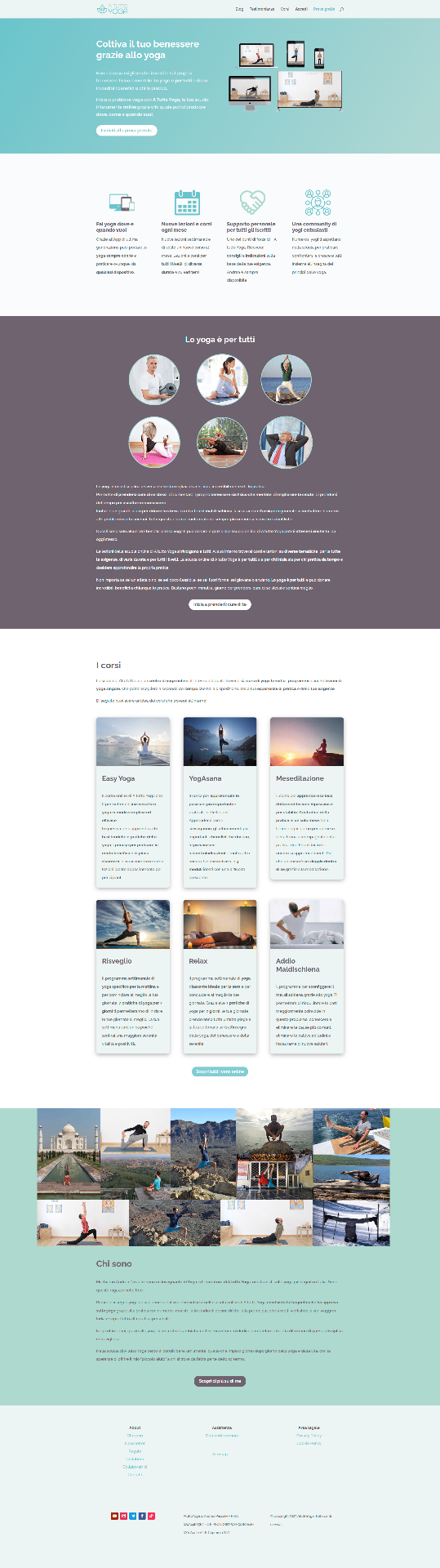 A Tutto Yoga — brand, sito e community per scuola yoga online